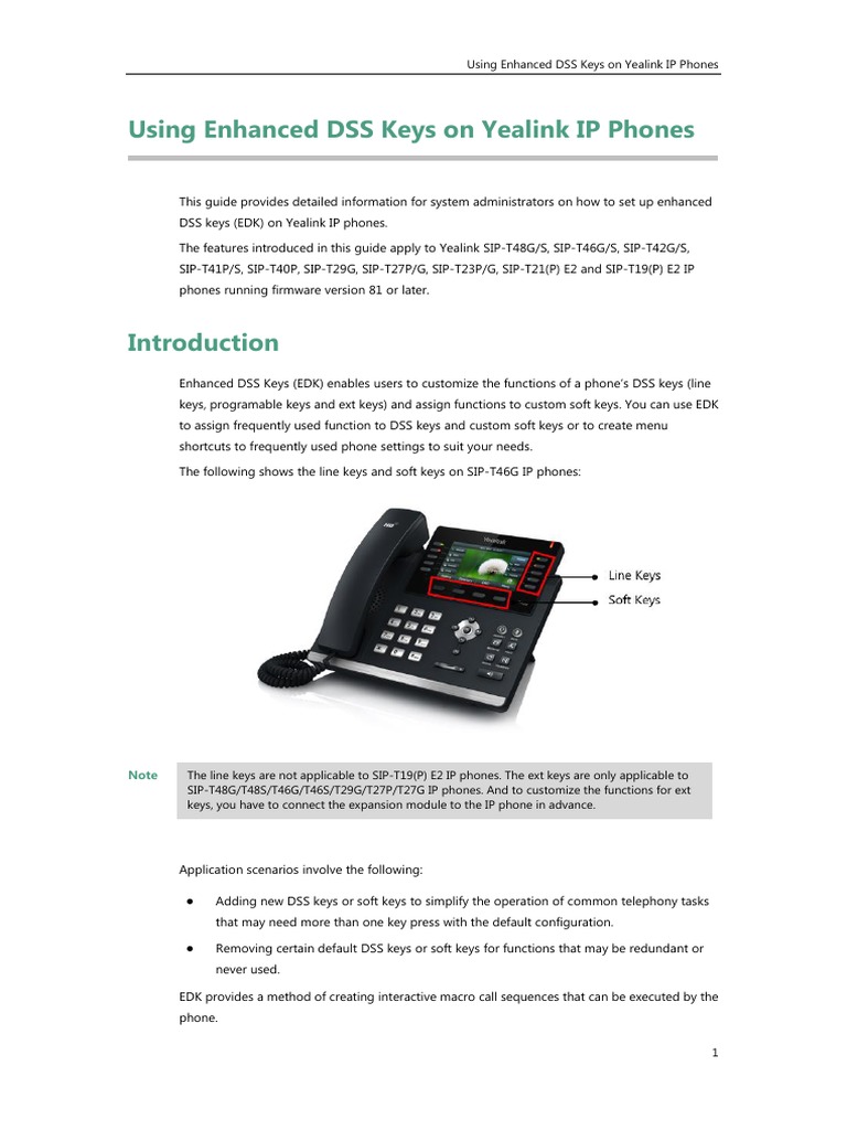 Configuring Enhanced DSS Keys on Yealink | PDF | Provisioning | Command ...