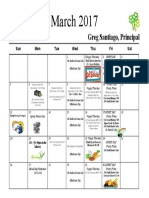 March 2017 Calendar