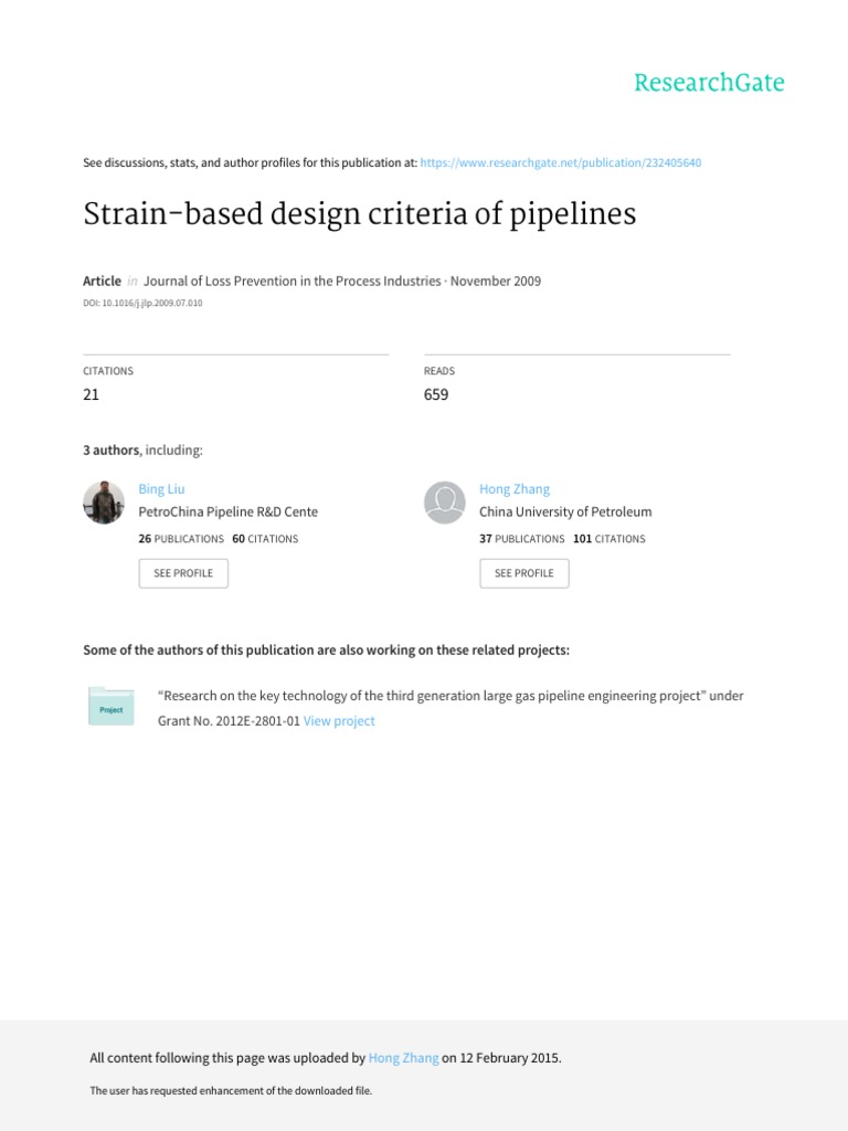 Strain-Based Design Criteria of Pipelines | PDF | Deformation ...