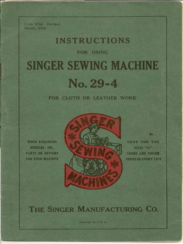 Singer 29-4 Instruction Manual | PDF