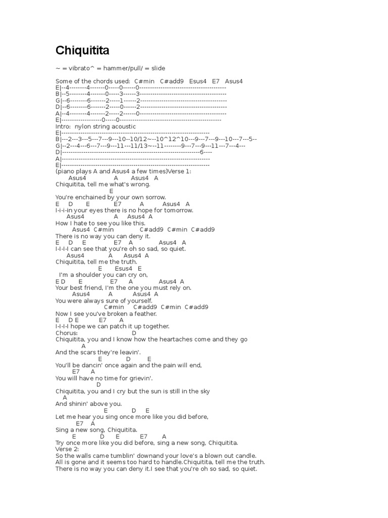 Chiquitita PDF Singles (Music) Music