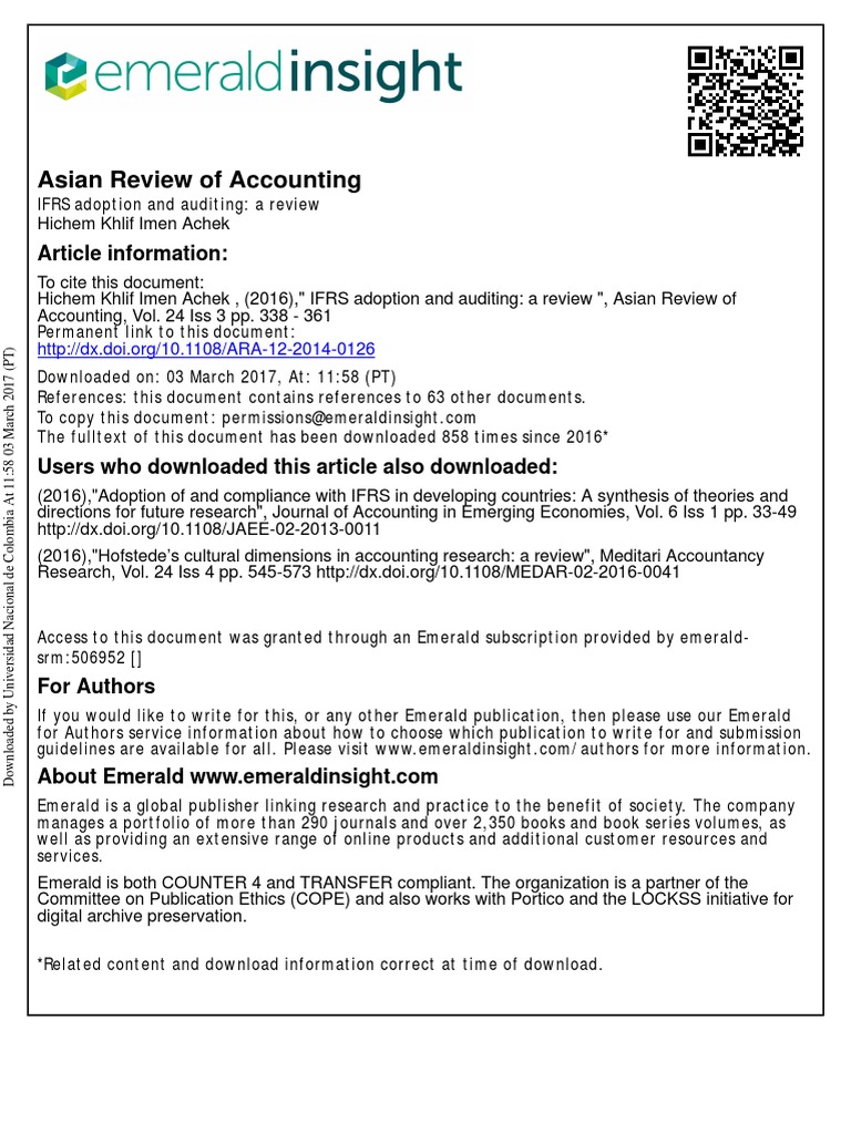 Journal of accounting review picture