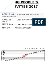 April 3 - 6 - April 25 - MAY 8 & 9 - MAY 30 - : LBBC Youth Conference LBBC Sportsfest Musical Concert