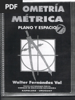 Geometría Métrica en El Plano y en El Espacio PDF | PDF
