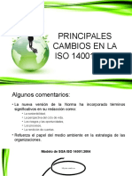 Principales cambios ISO 14001:2015