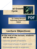 Bacterial Growth Cycle: Dr. Saima Naseem Pathology Department Duhs