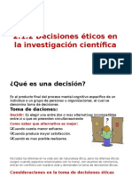 2.1.2 Decisiones Éticos en La Investigación Científica