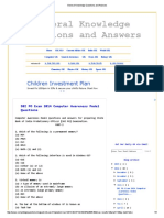 General Knowledge Questions and Answers: Children Investment Plan