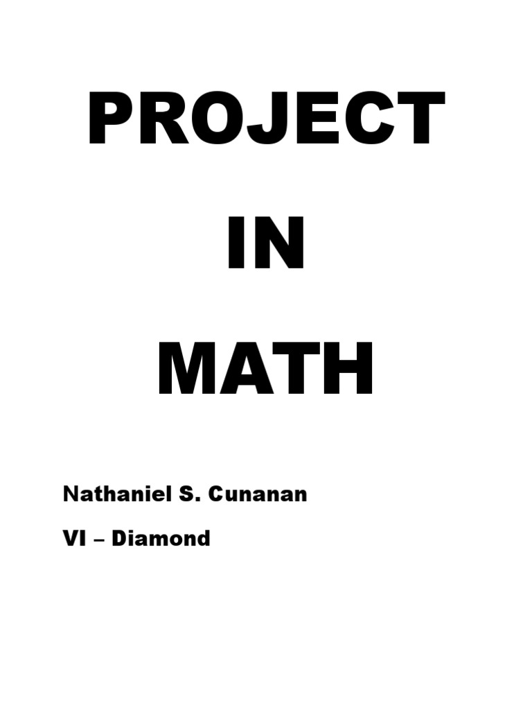 Project IN Math: Nathaniel S. Cunanan VI - Diamond | PDF | Geometry ...