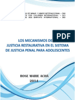 1. Los Mecanismos de La Justicia Restaurativa en El Sistema de Justicia Penal Para Adolescentes