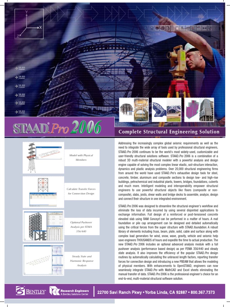 STAAD Pro - Structural Analysis and Design PDF | PDF | Beam (Structure ...