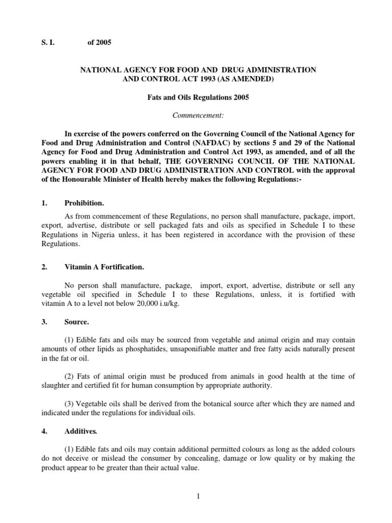 Regulations on the Production, Labeling, and Safety Standards for