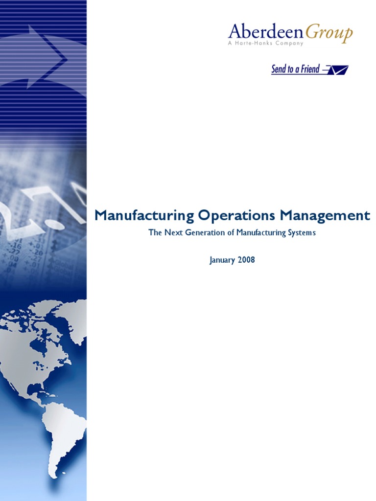 MANUFACTURING OPERATIONS MANAGEMENT PDF intelligence overview