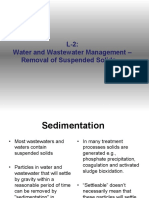 L-2: Water and Wastewater Management Removal of Suspended Solids