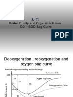 Water Quality and Organic Pollution: DO - BOD Sag Curve