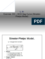 Exercise: DO - BOD Sag Curve (Streeter-Phelps Model)