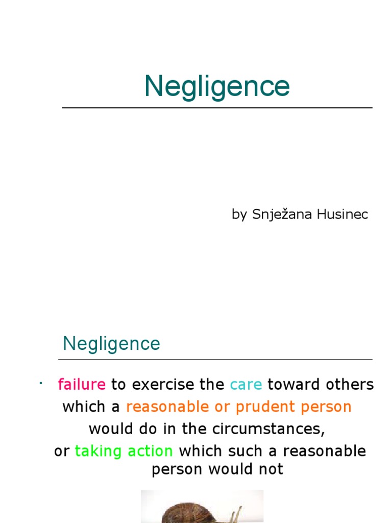 Unit 31 - Negligence11 | PDF | Negligence | Causation (Law)
