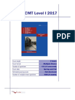 CMT Level I 2017 Exam Details