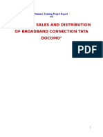 Study of Sales and Distribution of Broadband Connection Tata DOCOMO
