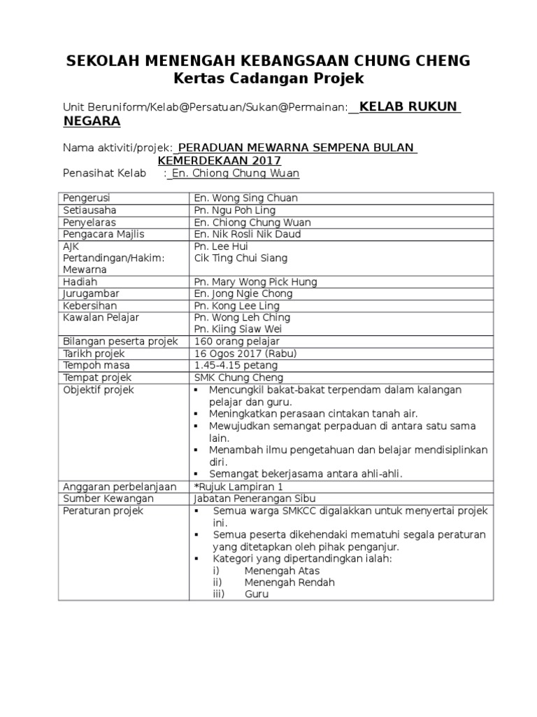Kertas Cadangan KRN Peraduan Mewarna 2017