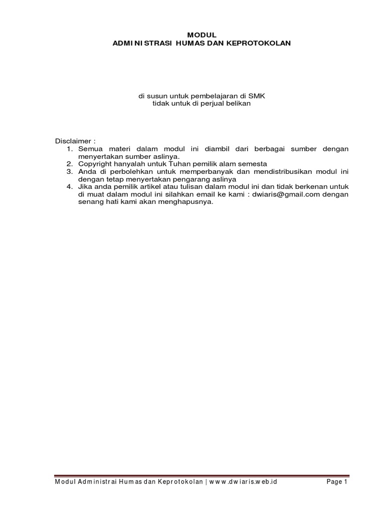 Modul Humas | PDF | Karier & Perkembangan