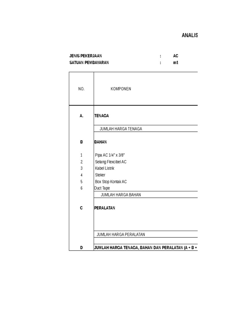 Analisa Pasang Ac | PDF