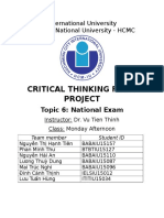 Critical Thiking Essay Group 11