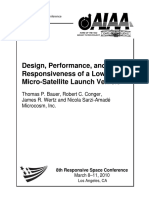 Design, Performance, and Responsiveness of A Low-Cost Micro-Satellite Launch Vehicle