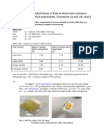 Lab Report: Dyhydration of Fruit To Determine Moisture Content (Food Science Experiment, November 25 and 28, 2016)