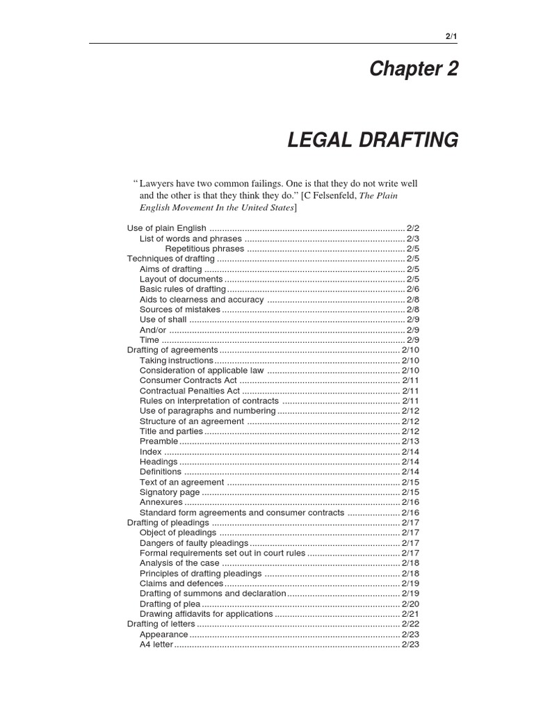 Legal Drafting Pleading Contractual Term