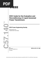 IEEE Guide For The Evaluation and Reconditioning of Liquid Immersed Power Transformers