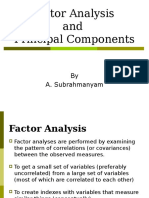 Factor Analysis and Principal Components: by A. Subrahmanyam