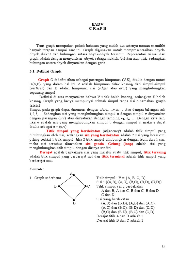 Teori Graph: Definisi dan Jenis-jenisnya | PDF