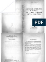 AUERBACH, Erich - Lenguaje Literario y Público en La Baja Latinidad y en La Edad Media - Cap Propósito y Método PDF