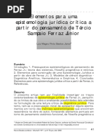 Epistemologia Jurídica - A Partir de Tersio Sampaio Ferraz Jr - Luiz Magno Bastos Junior