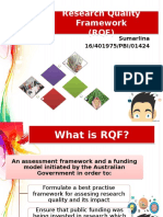 Research Quality Framework