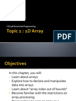 Topic 1 - 1D Array