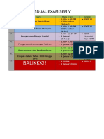 Jadual Exam Sem V