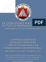 IX CONVEGNO NAZIONALE ISTITUTO DI GRAFOLOGIA FORENSE MESAGNE 2-3-4 SETTEMBRE 2016