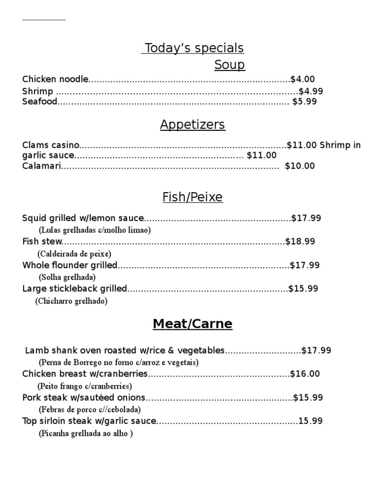 Monday Specials PDF Grilling Prepared Foods