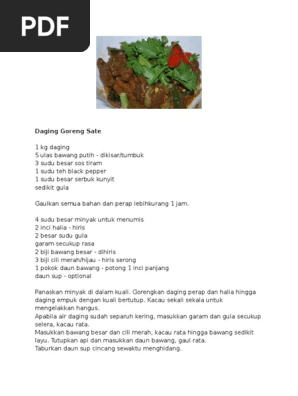 Satay Goreng Yang Mudah Dan Sedap Azie Kitchen