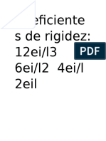 Coeficientes de Rigidez