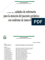 Plan de cuidados de enfermería para el síndrome de inmovilidad en pacientes geriátricos