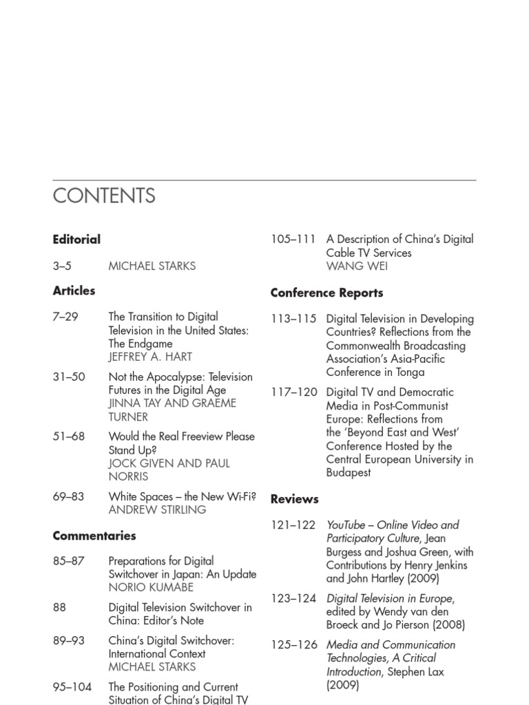 International Journal Of Digital Television High Definition Television Digital Television