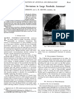 Reflector Surface Deviations in Large Parabolic Antennas