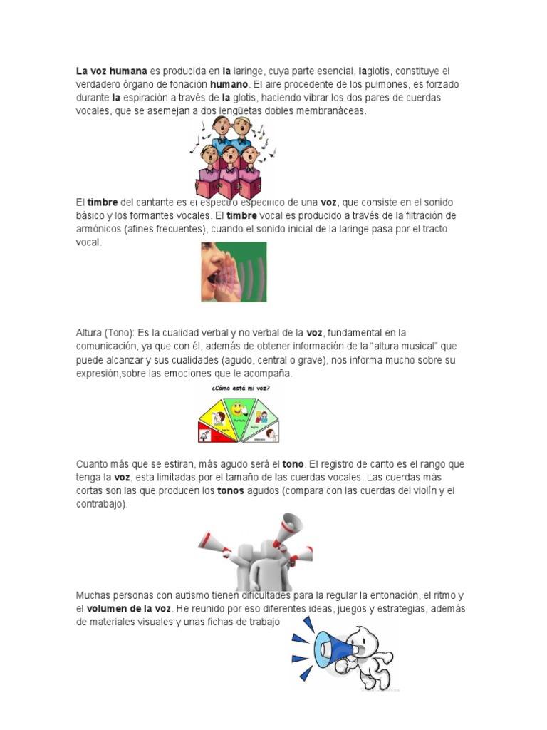 Características y cualidades de la voz humana | PDF | Voz humana | Sonido