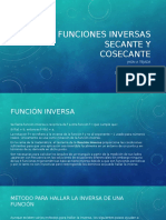 Funciones Inversas Secante y Cosecante