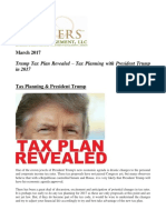 Trump Tax Plan Revealed - Tax Planning With President Trump in 2017 - Gevers Wealth Management LLC, March 2017 