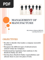 3 W & L - Management of Manufacture - Organisations