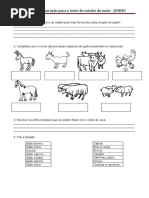 Ficha Estudo do Meio 3º ano Junho